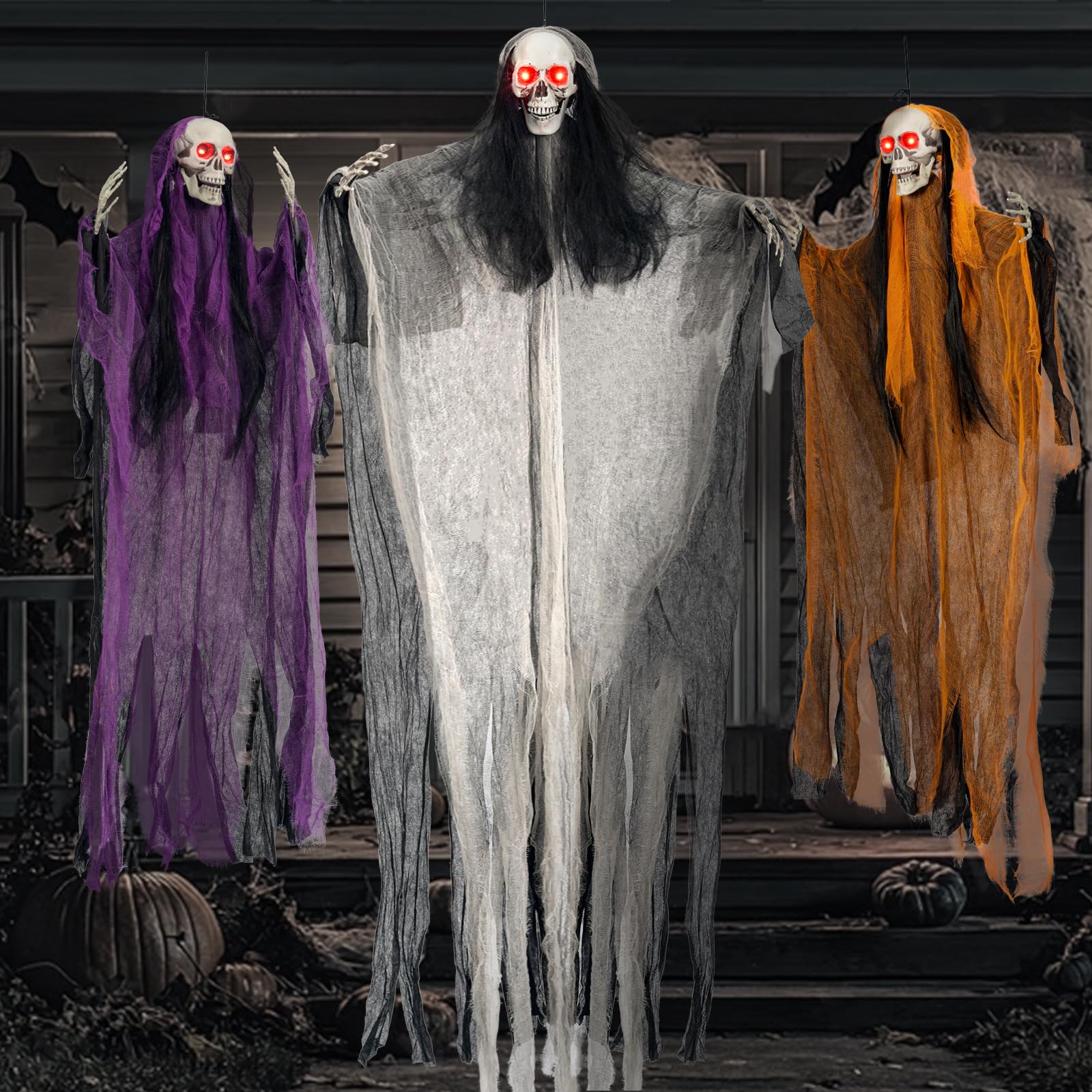 Jkoeier ghost decorations in various colors
