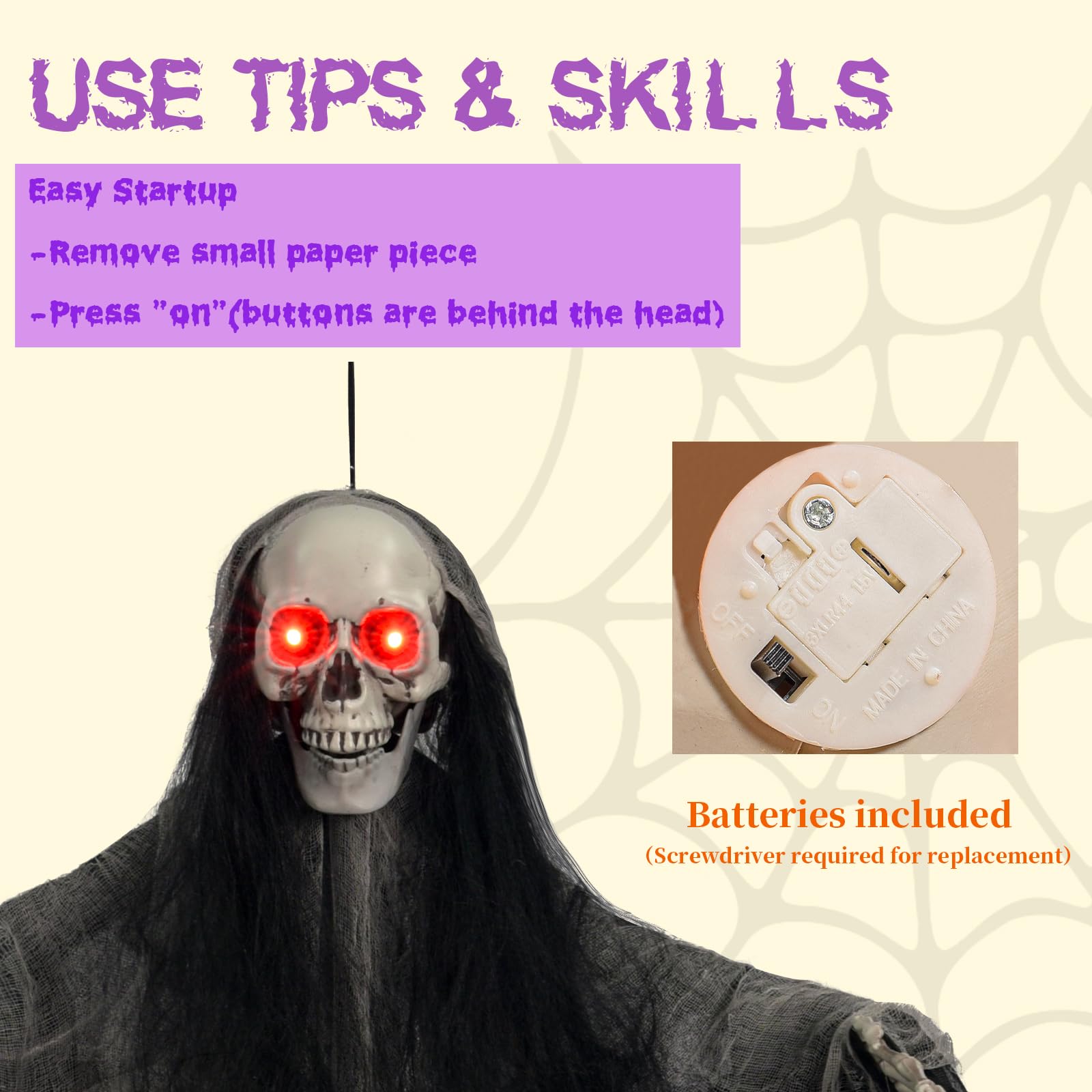 Jkoeier skeleton ghosts decorating a haunted house