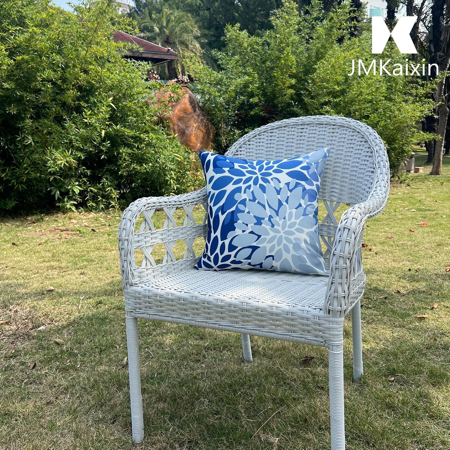 JMKaixin outdoor pillows on a beach setting