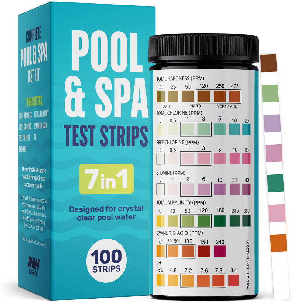 JNW Direct Pool Test Strips 100 Pack front view