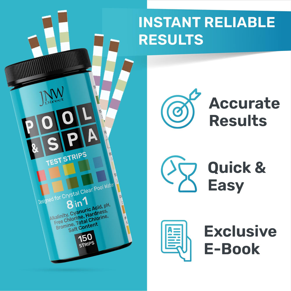 JNW Direct Pool Test Strips with colour chart
