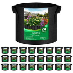 JNYONG 10 Gallon Non-Woven Grow Bags, Black, front view