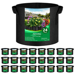 JNYONG 3 Gallon Non-Woven Grow Bag front view, black fabric