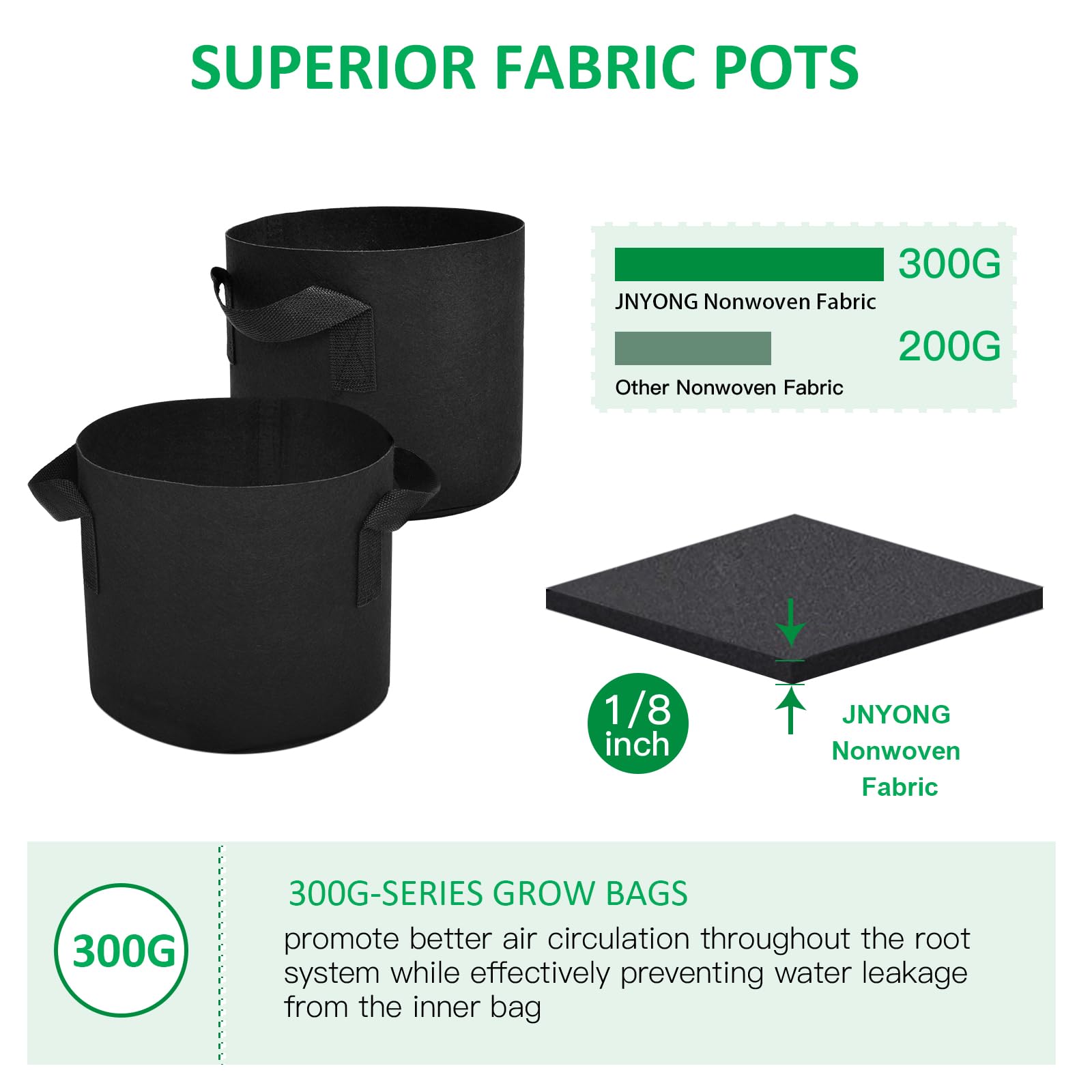 JNYONG grow bag filled with soil and plants