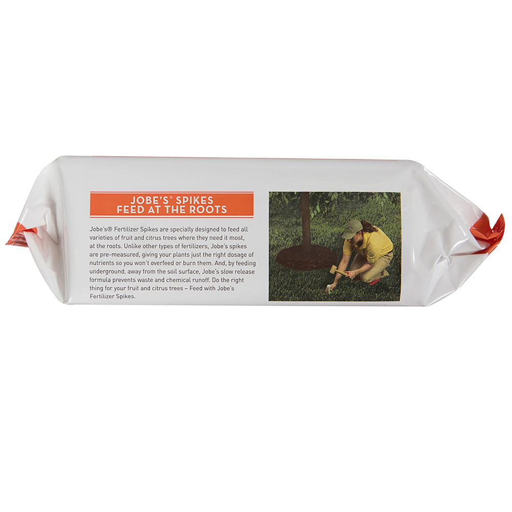 Jobe's Fertilizer Spikes packaging details and instructions