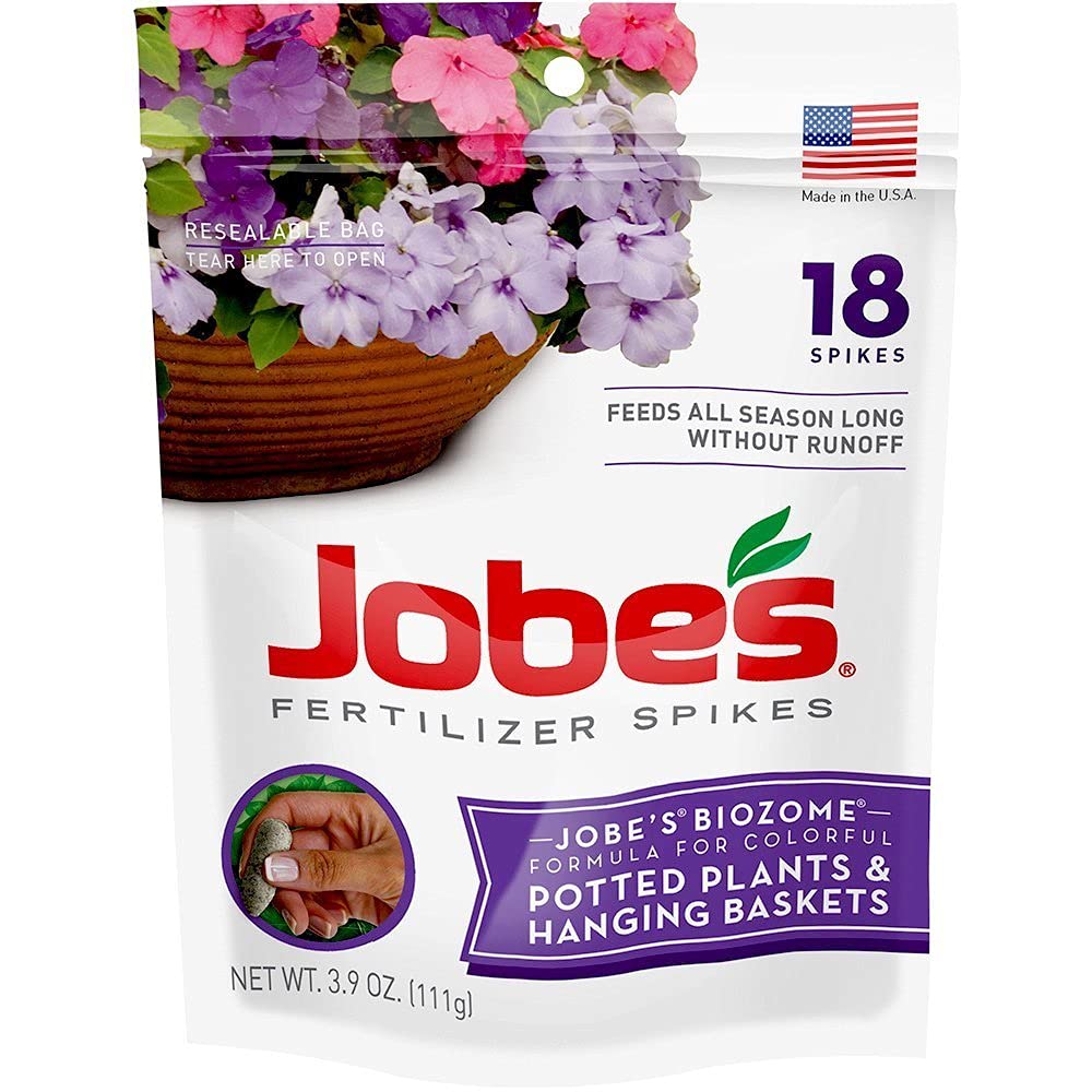 Jobe's Organics Fertilizer Spikes 8-9-12 front view with packaging