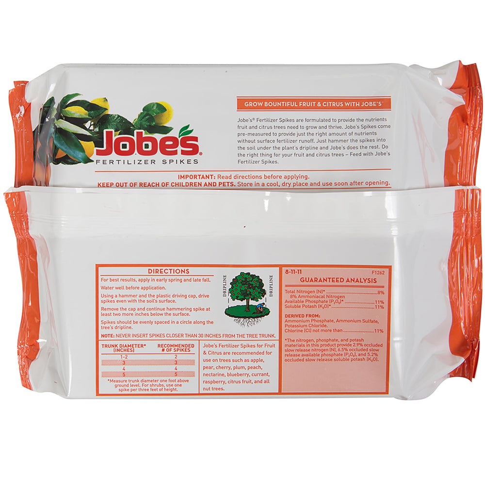 Jobe's Organics Fertilizer Spikes in a garden setting