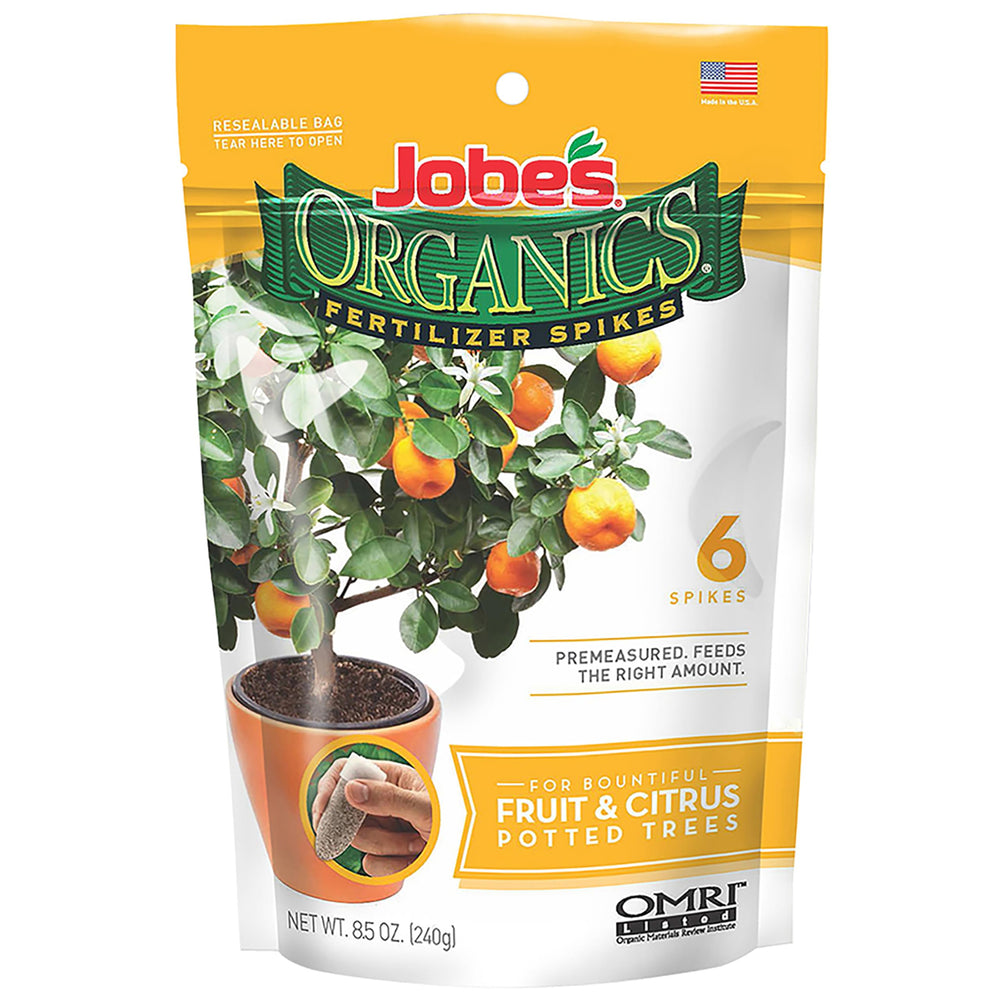 Jobe's Organics Garden Fertilizer Spikes 6-pack front view