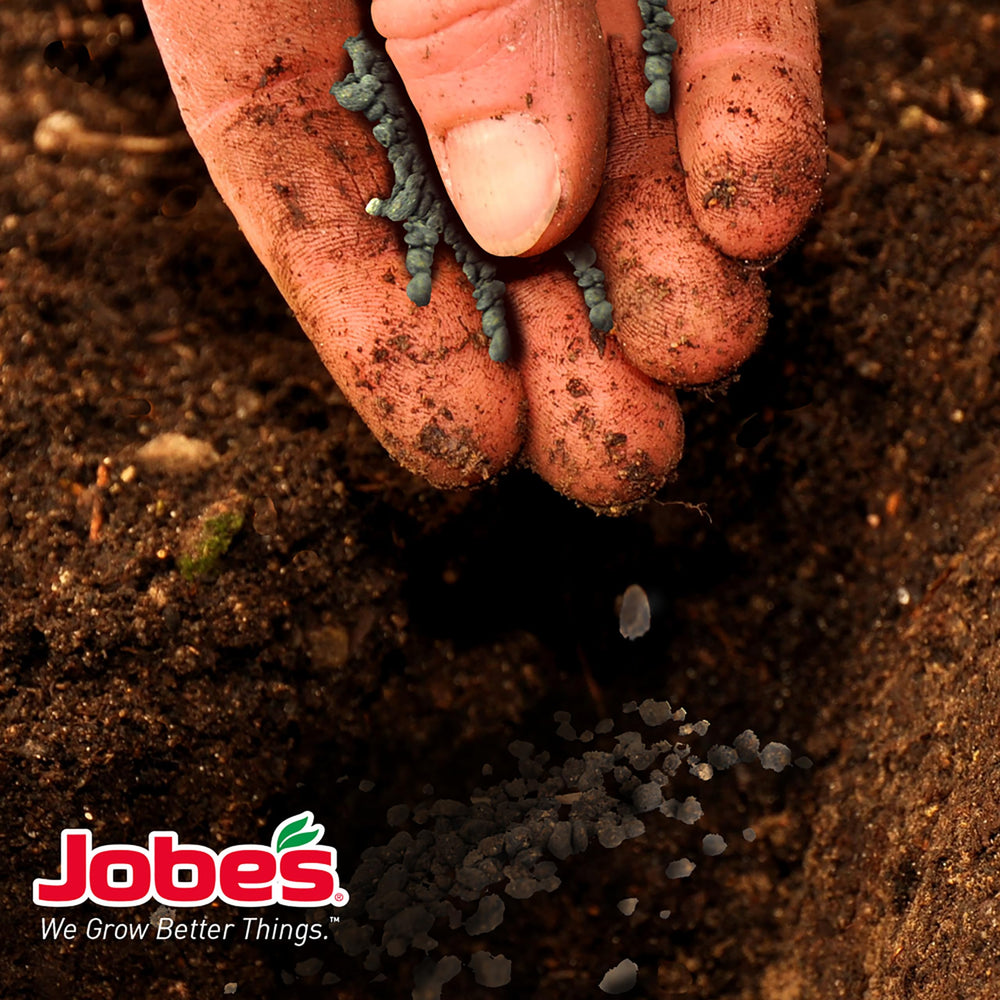 Jobe's Organics Granular Fertilizer in the garden