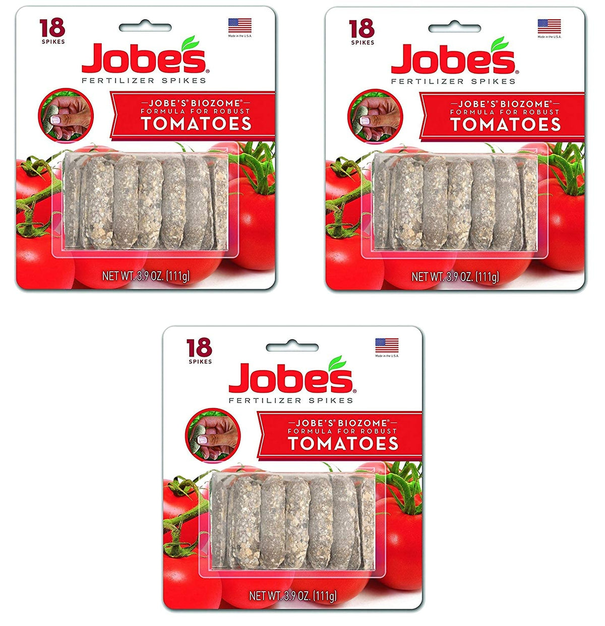 Jobe's Organics Tomato Fertilizer Spikes package front view