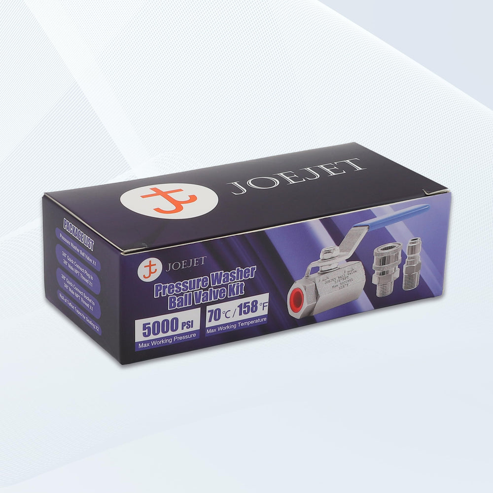 JOEJET Ball Valve in use with pressure washer