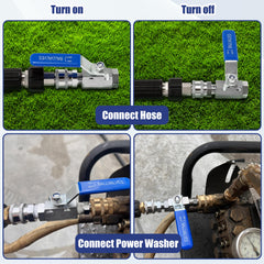 JOEJET Ball Valve with 3/8" quick connect fittings