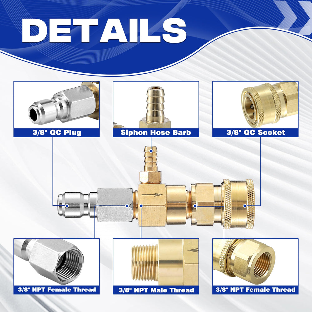 JOEJET Fixed Downstream Injector with included adapters and accessories