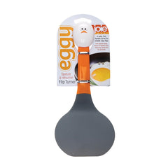 Joie Eggy Flex Flip Turner black side view, heat resistant nylon spatula