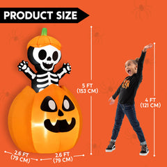 Joiedomi 5FT Halloween decoration setup in garden