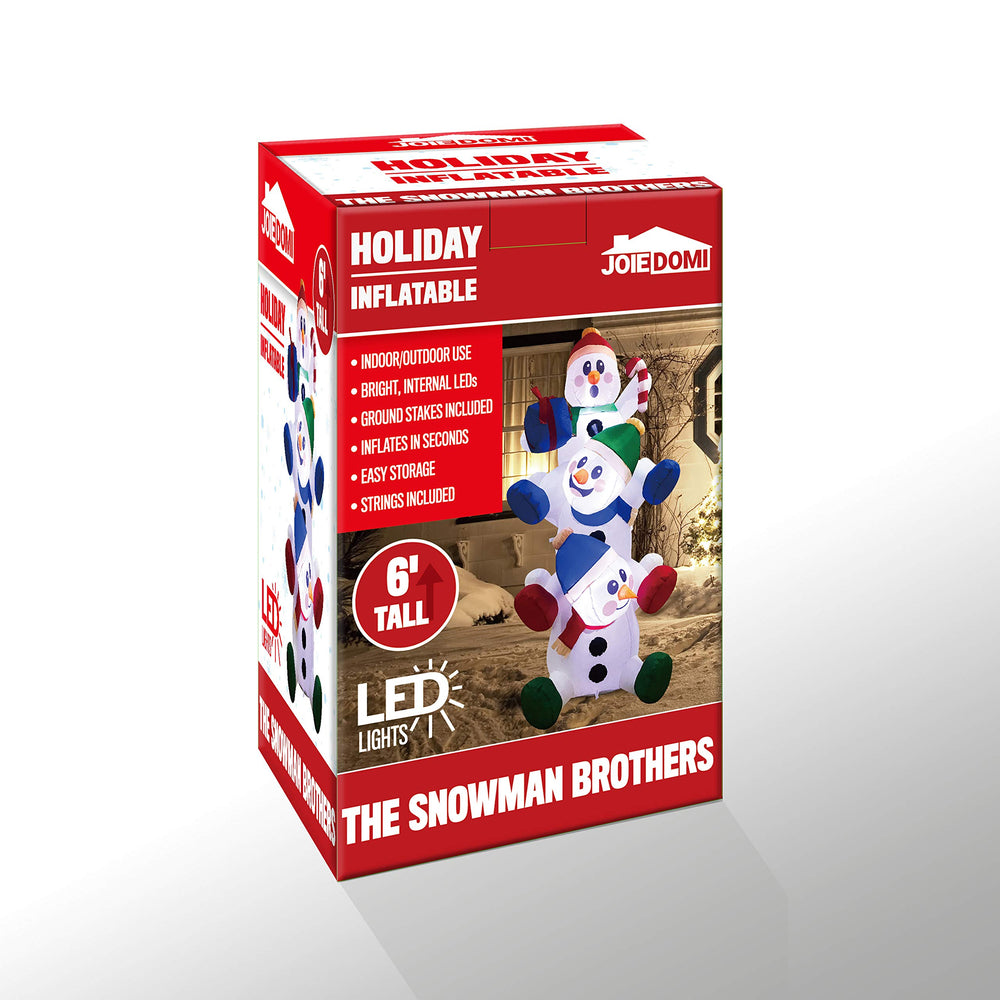 Joiedomi 6 FT Christmas inflatable snowman packaging and accessories