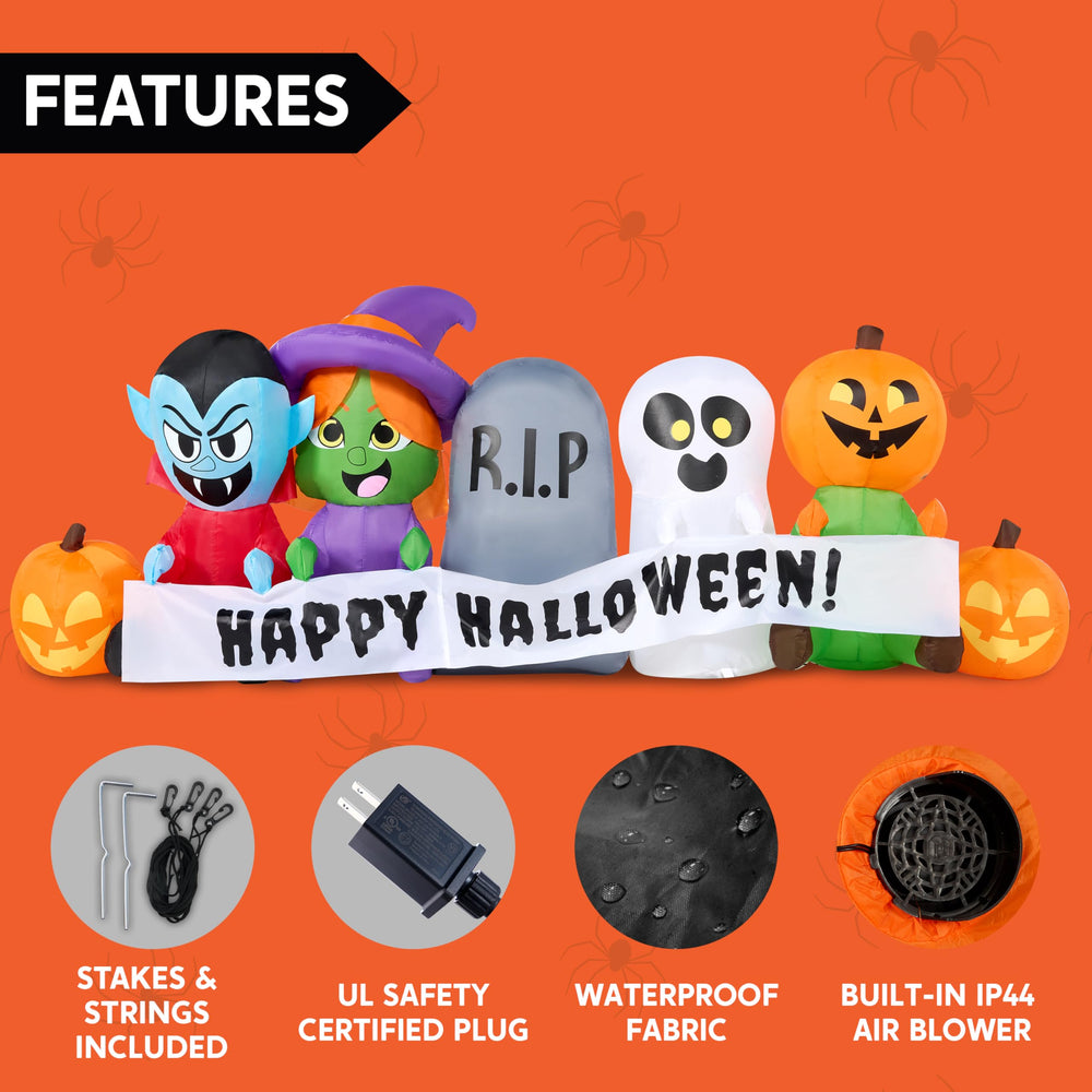 Joiedomi 8 FT Halloween inflatable with ground stakes and ropes