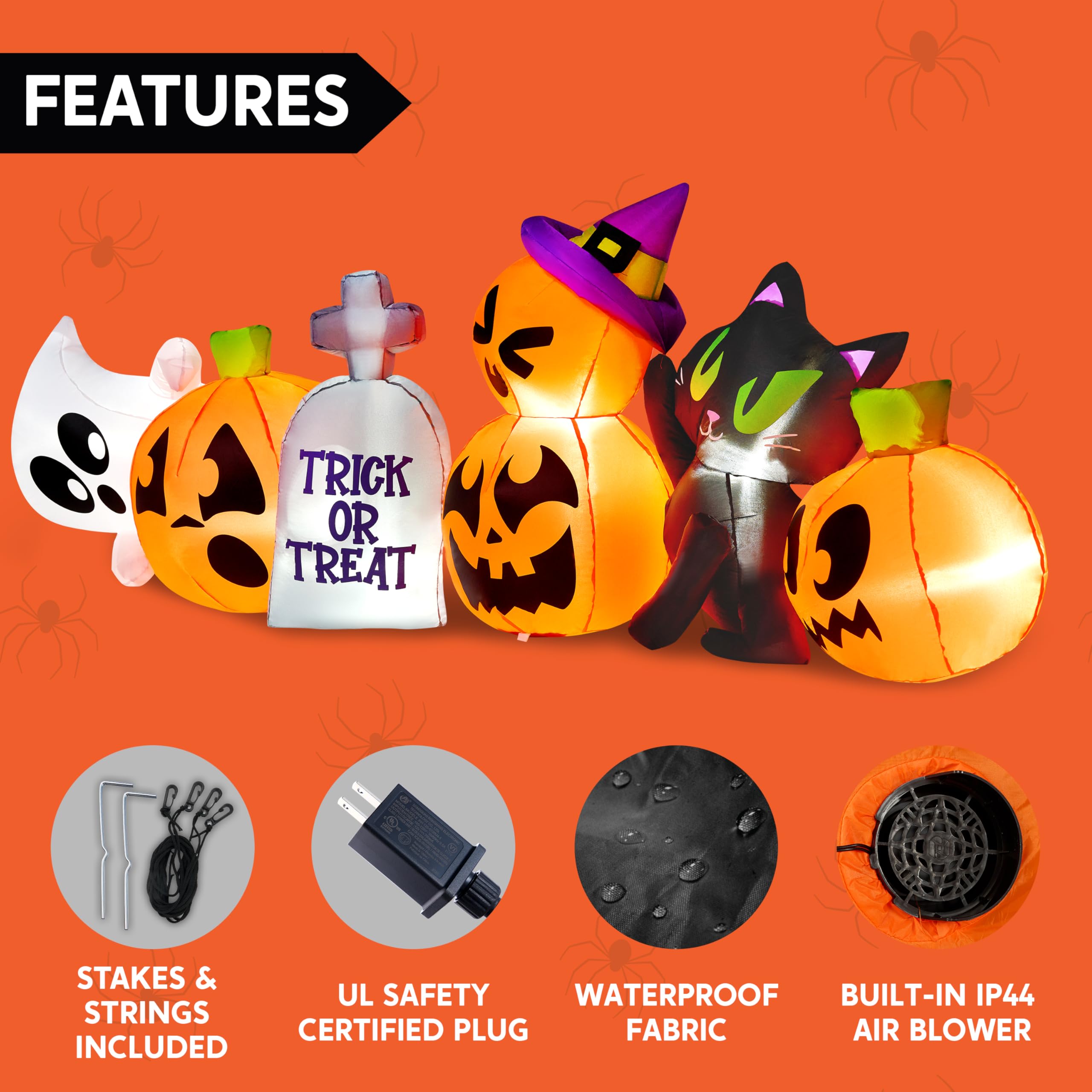 Joiedomi 8 FT inflatable decoration set up for Halloween
