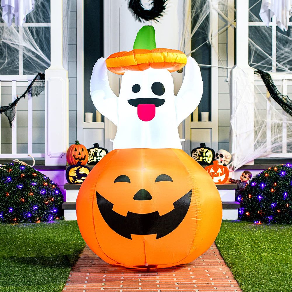 Joiedomi Halloween ghost inflatable secured with ground stakes