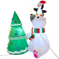 Joiedomi inflatable decoration with ground stakes and ropes