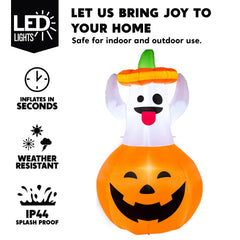 Joiedomi inflatable ghost yard decoration with built-in air pump