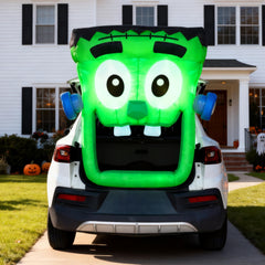 Joiedomi inflatable green zombie illuminated at night