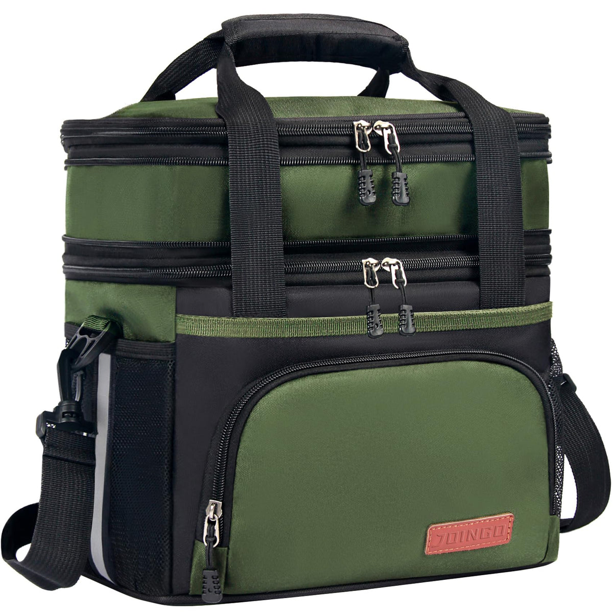 JOINGO Tactical Lunch Box in green and black, front view
