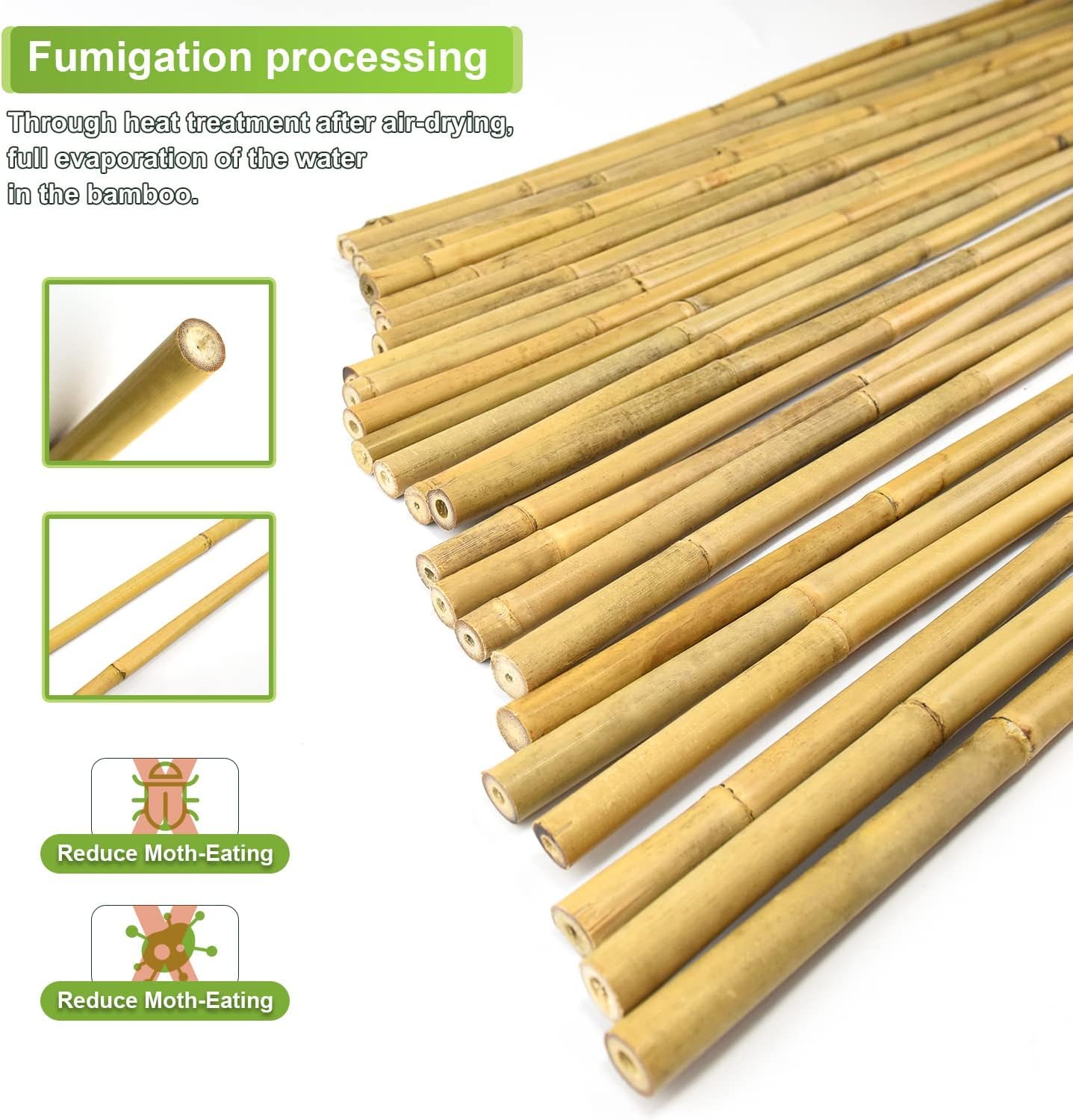 Jollybower bamboo stakes used in a garden trellis