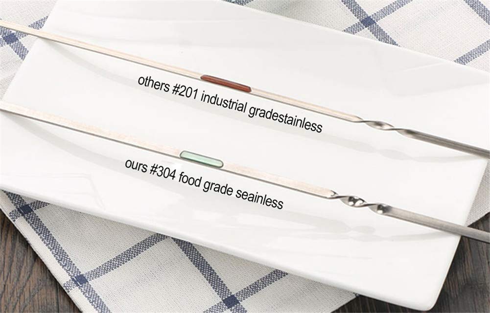 JOMVERL 14-inch skewers ready for grilling vegetables and meats