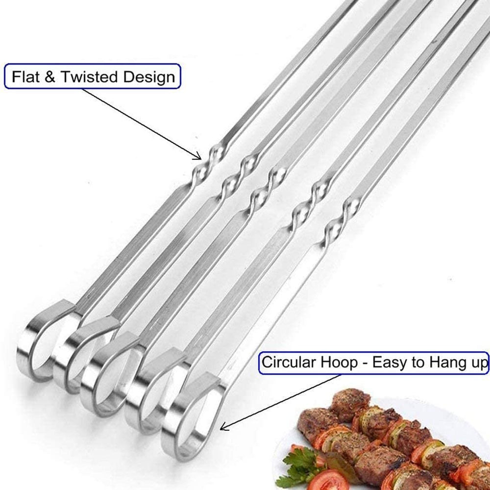 JOMVERL kabob skewers set on a barbecue grill