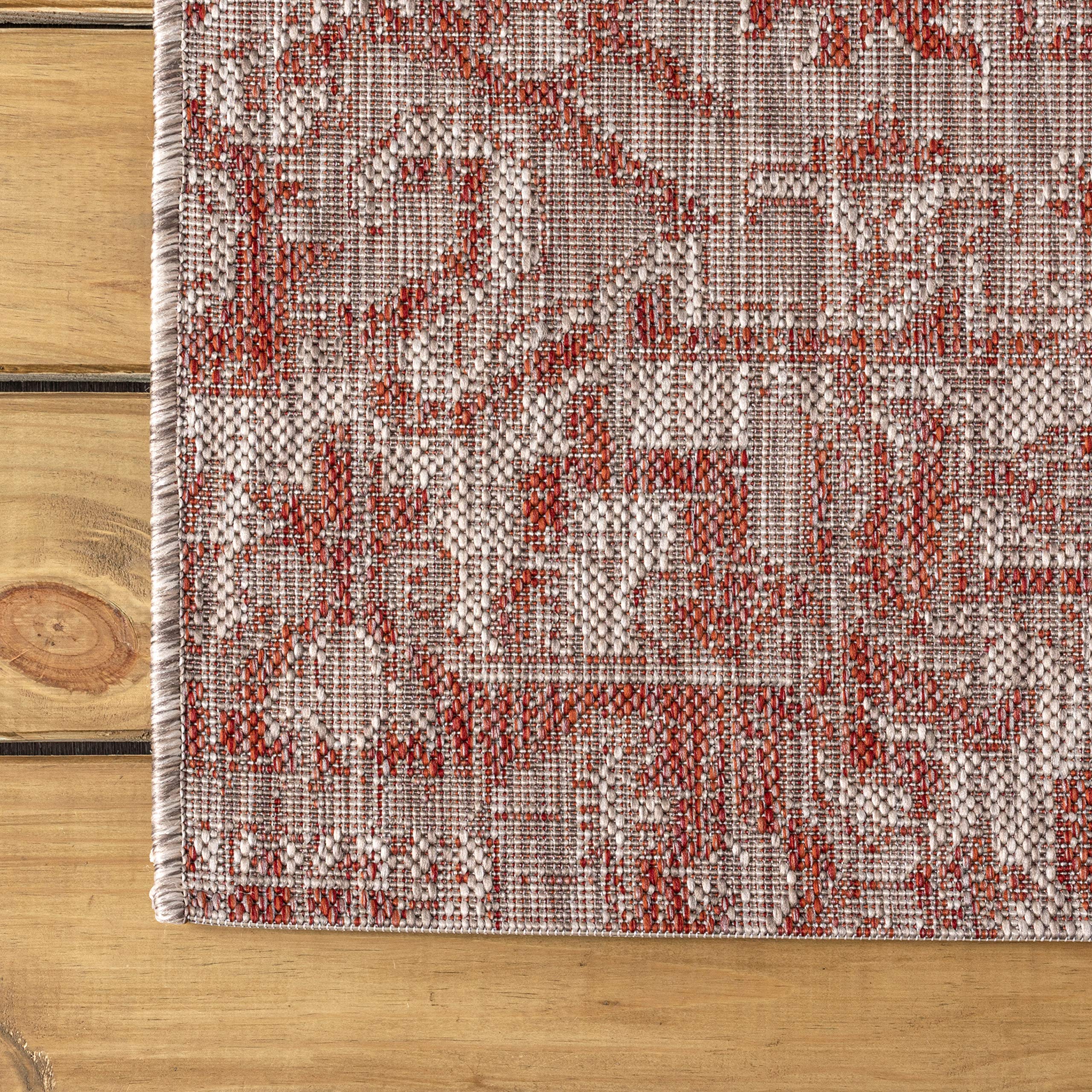 JONATHAN Y Boho Medallion Round Area Rug detailed view of medallion design