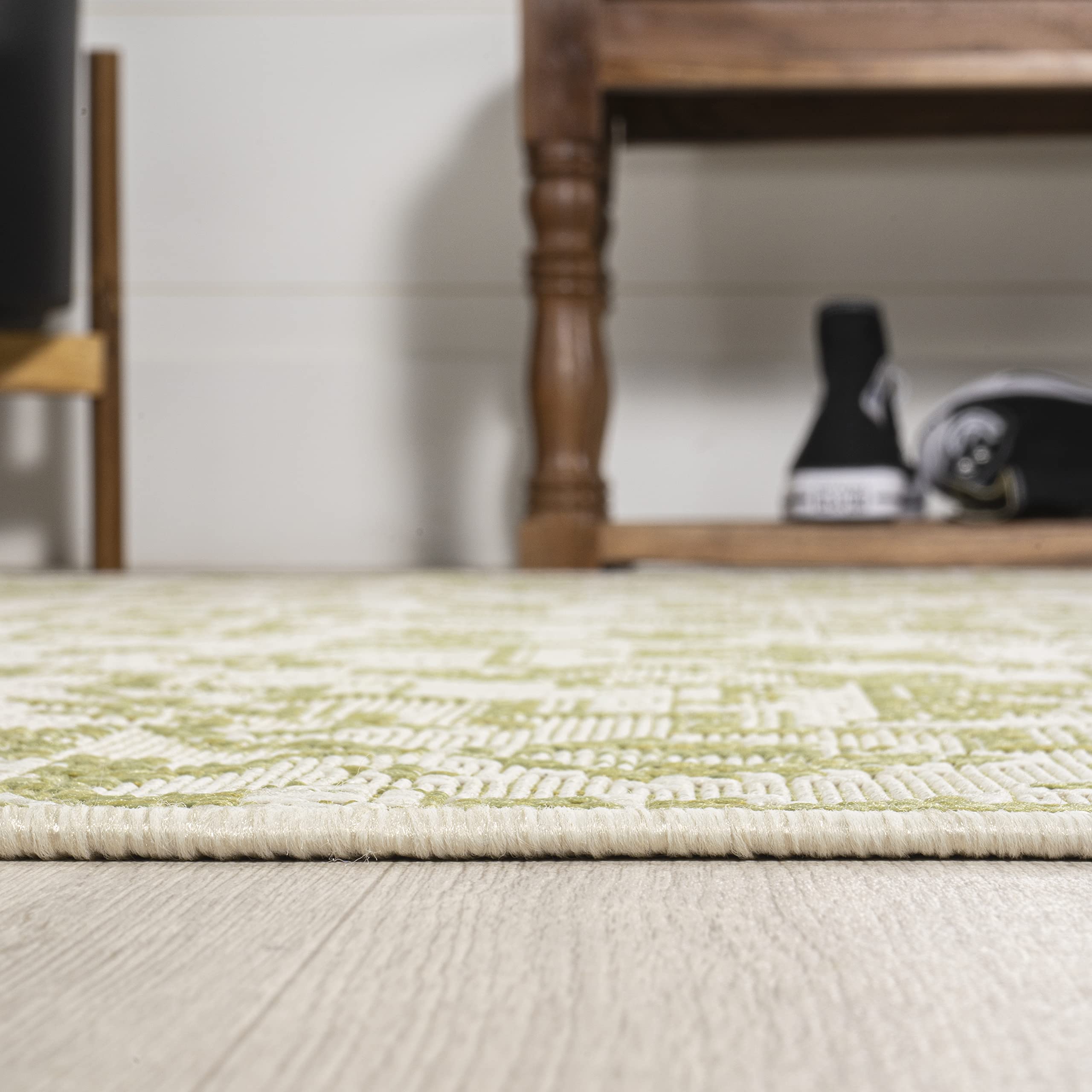 JONATHAN Y Boho Medallion Runner Rug care instructions