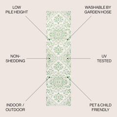 JONATHAN Y Boho Medallion Runner Rug close-up of texture