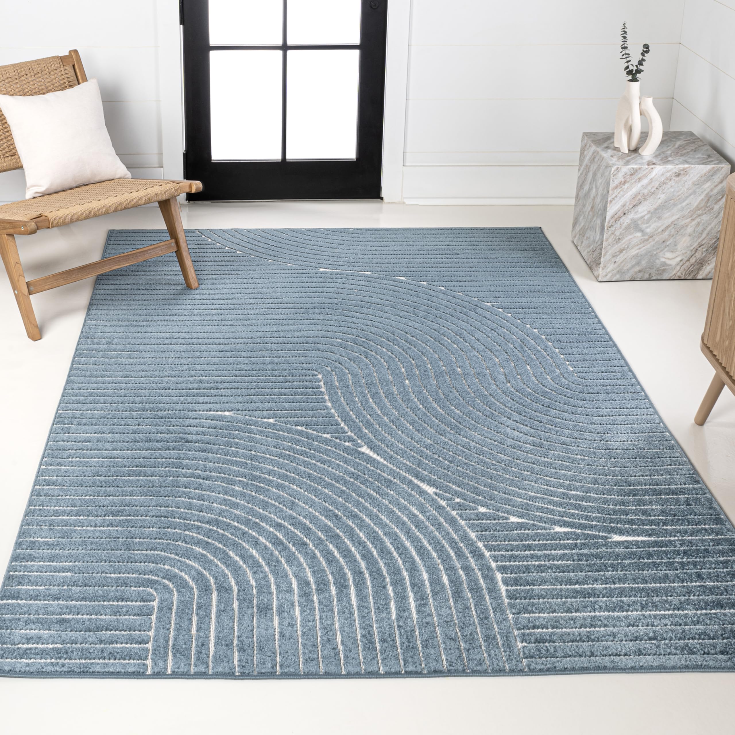 JONATHAN Y Hallie rug in outdoor patio setting