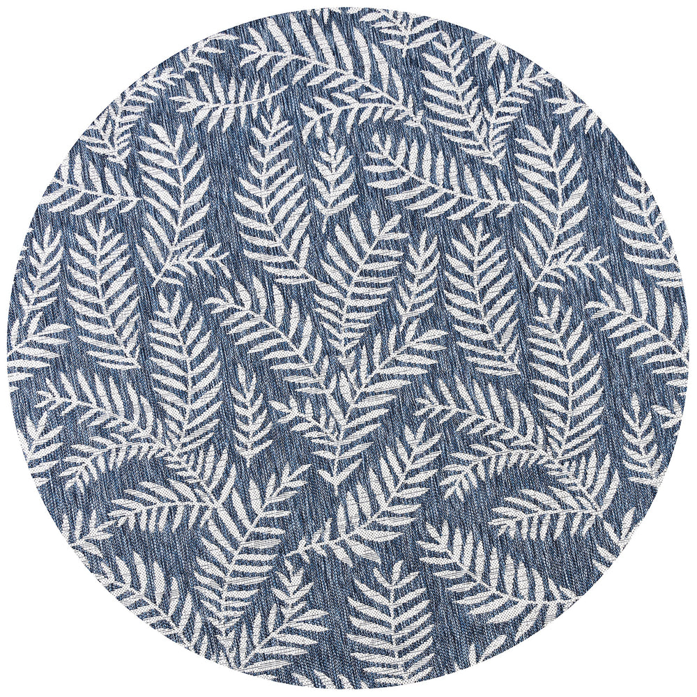 JONATHAN Y Palm Frond Round Area Rug in kitchen setting