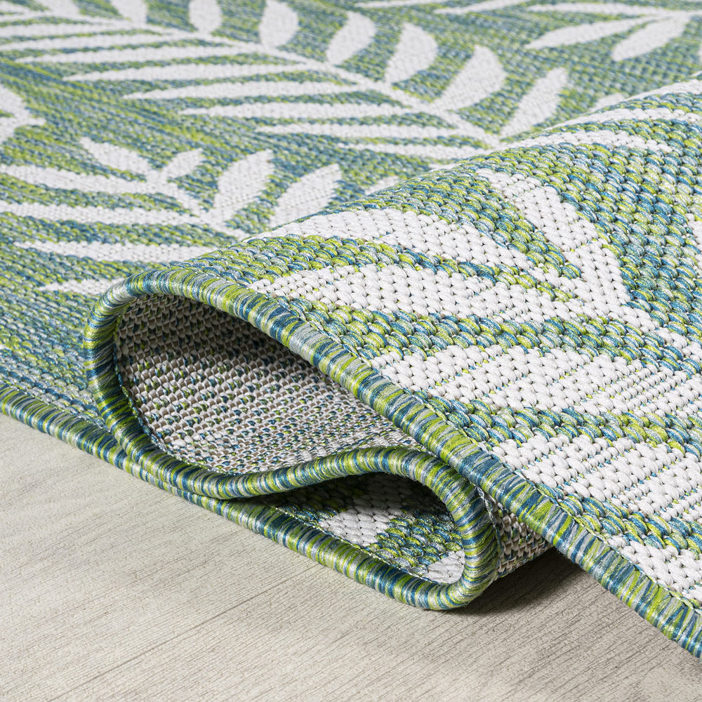 JONATHAN Y Palm Frond Rug close-up of palm design