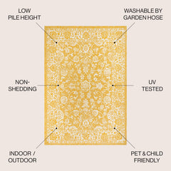 JONATHAN Y Weave Floral Area Rug 3'1"x5' on patio