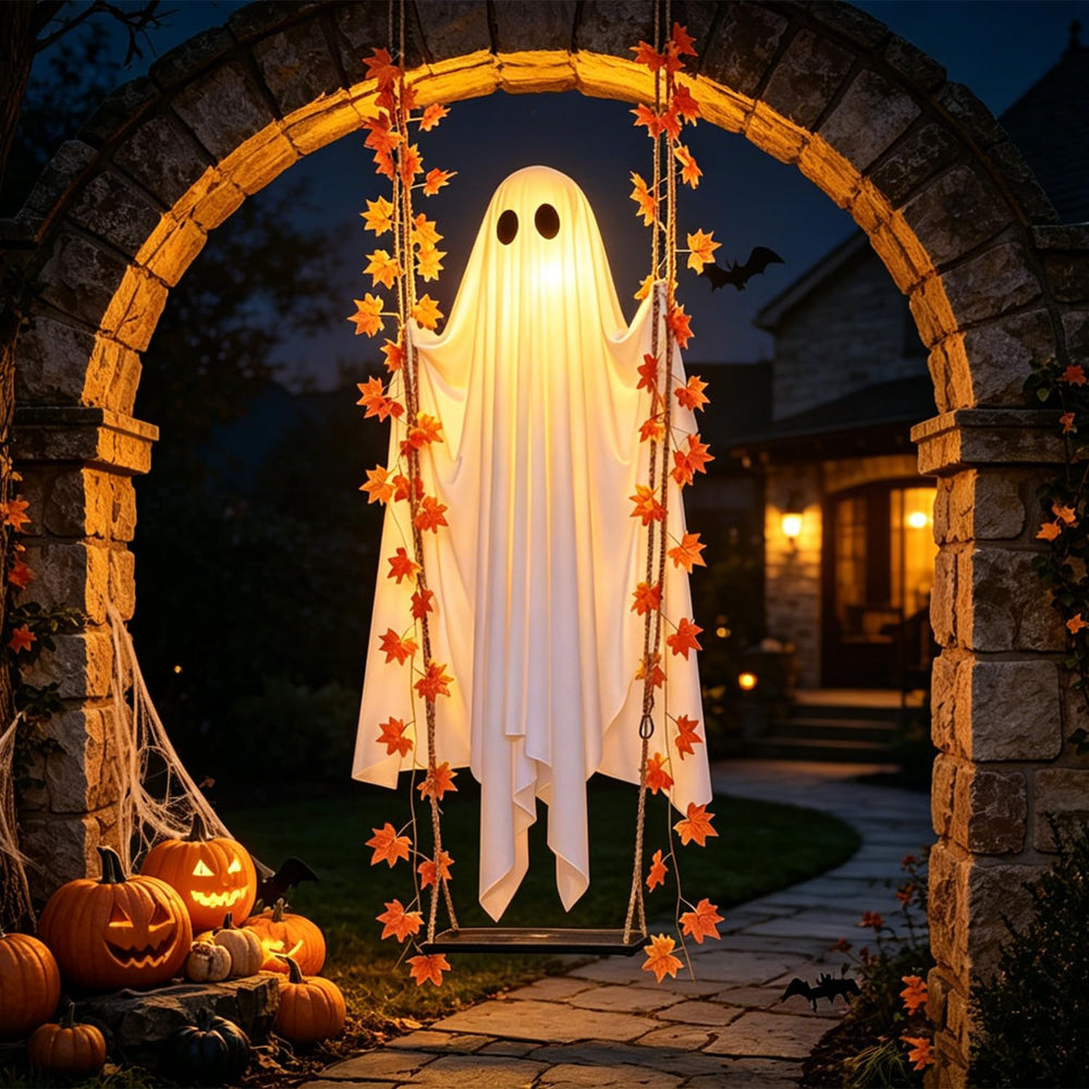 JooyDeepot Swinging Ghost hanging on a tree