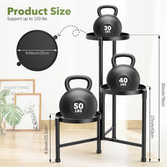 JOPBENG 3 Tier Corner Plant Stand black metal side view