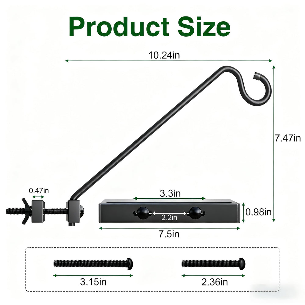 Josmimic 12-Inch Deck Hook displaying flower basket