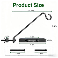 Josmimic 12-Inch Deck Hook displaying flower basket