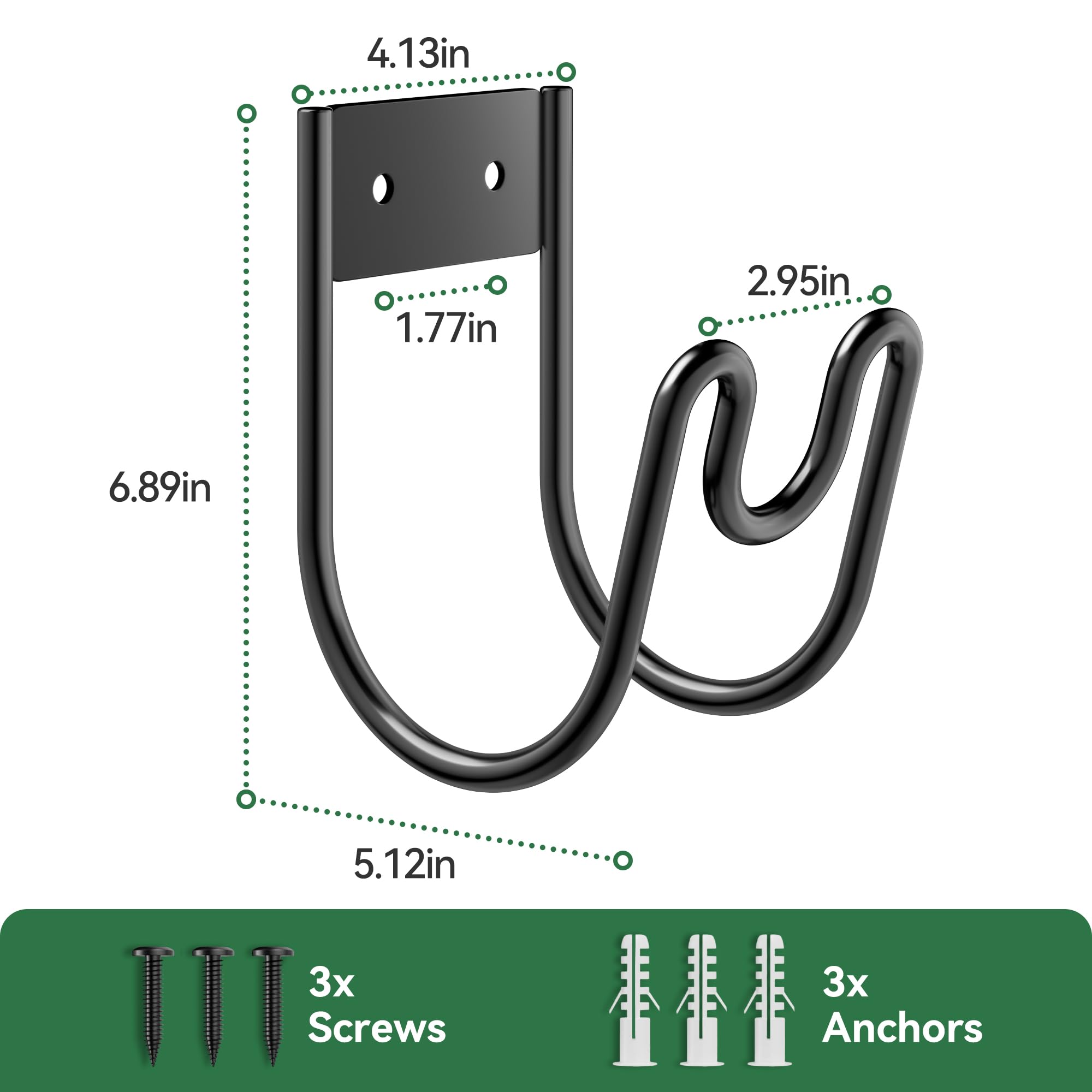 Josmimic hose holder in a garden setting, demonstrating all-weather resistance