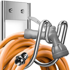 Josmimic stainless steel garden hose holder front view