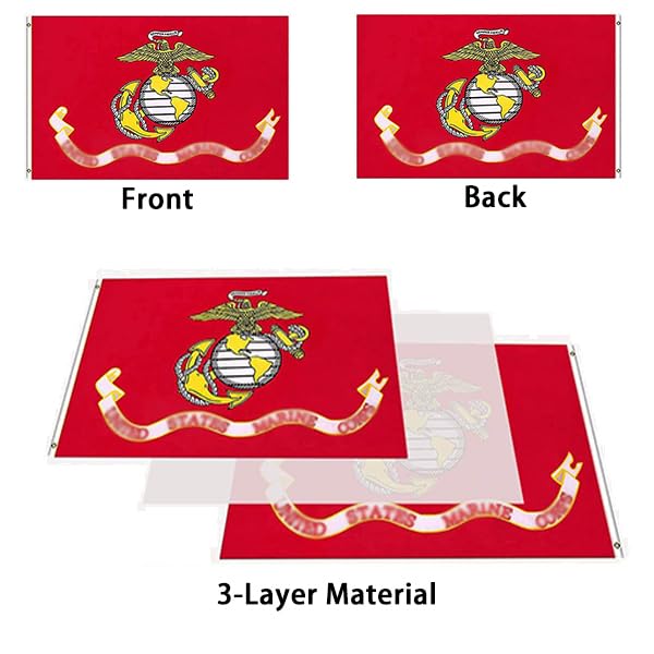 Joven Marine Corps Flag displayed outdoors