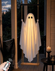Joyehome 4.6FT Large Pre-Assembled Hanging Swing Ghost front view