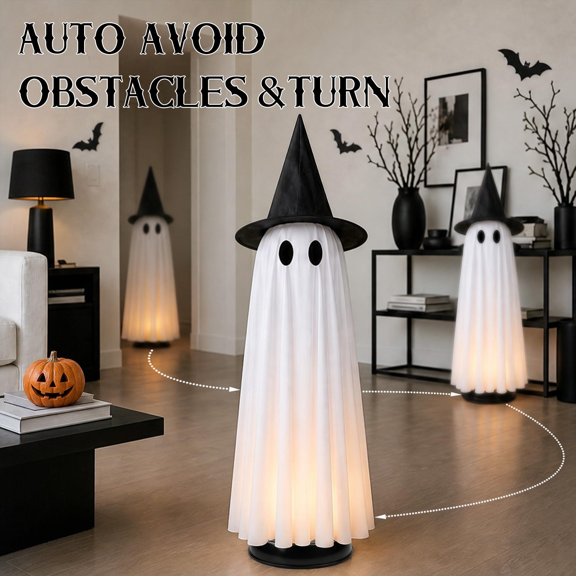 Joyehome lighted ghost close-up of features