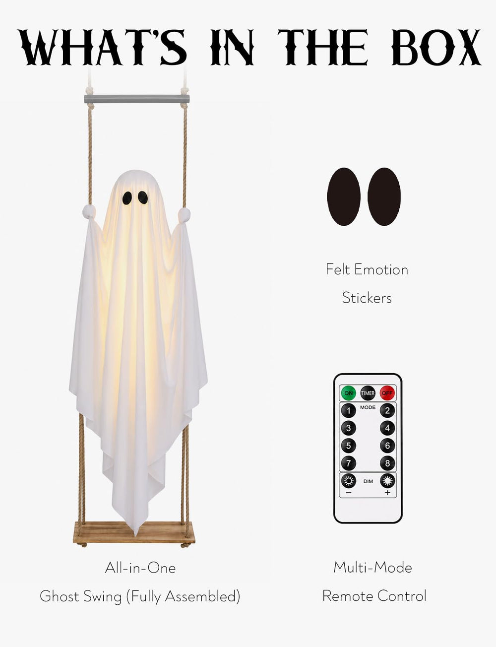 Joyehome Swing Ghost during Halloween night