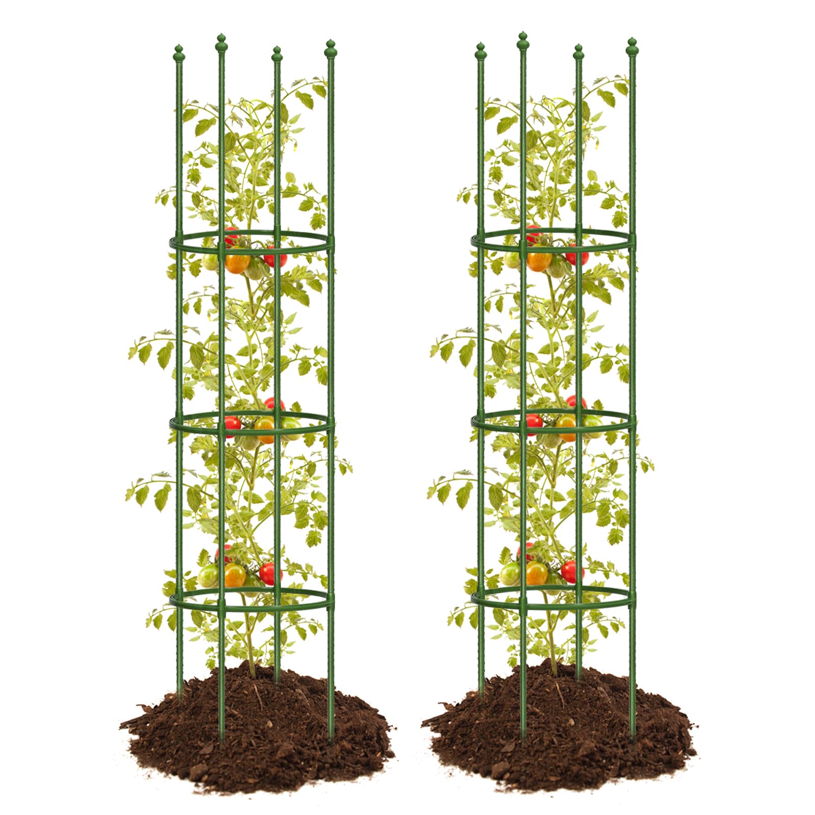joyhalo 2 Pack Tomato Cages adjustable height 59 inch
