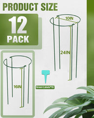 joyhalo 24 Inch Metal Plant Support Stakes close-up showing design