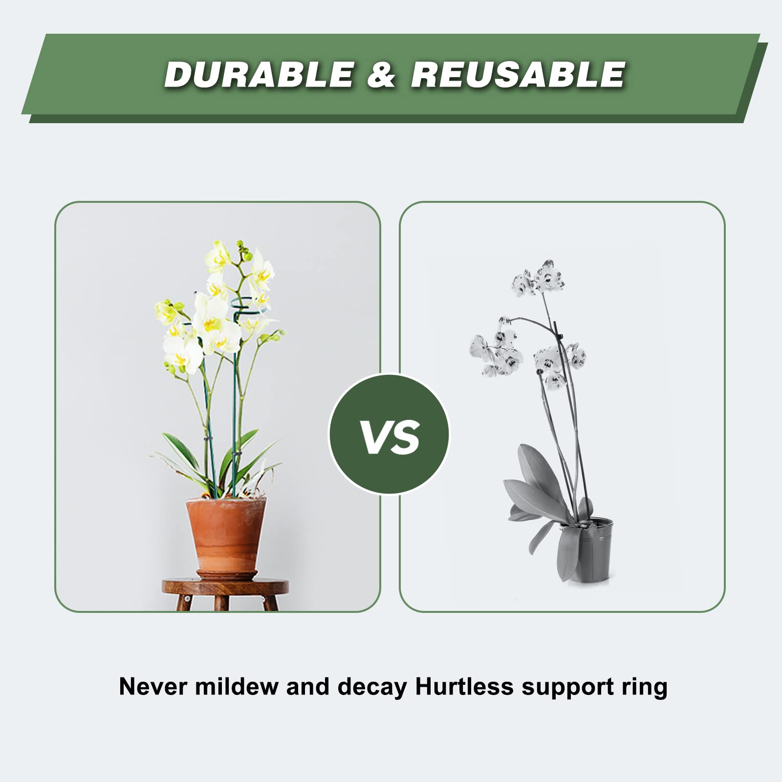 joyhalo 24 Inch Plant Stakes with twist ties